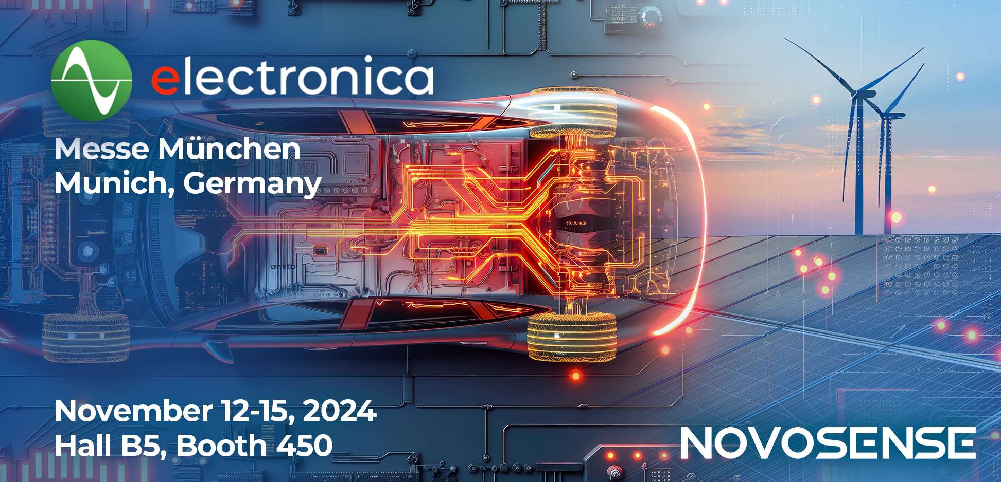 NOVOSENSEは、インテリジェントカー、電動化、産業制御に関する最新の研究開発成果をelectronica 2024に発表